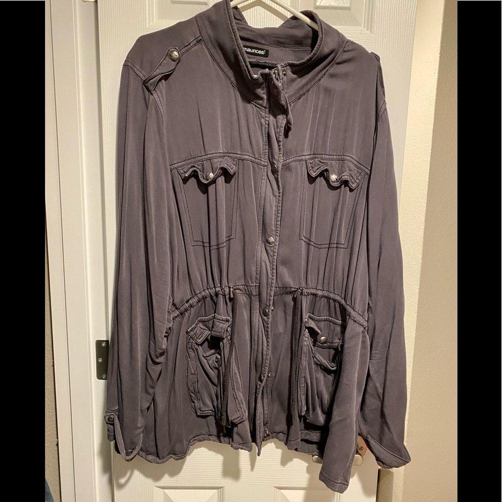 Used Maurice’s cinched waist utility jacket.